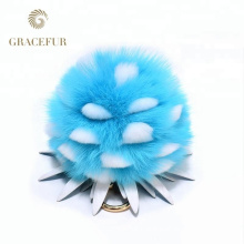 Direct factory price fox tail fur ball keychain designer accessory